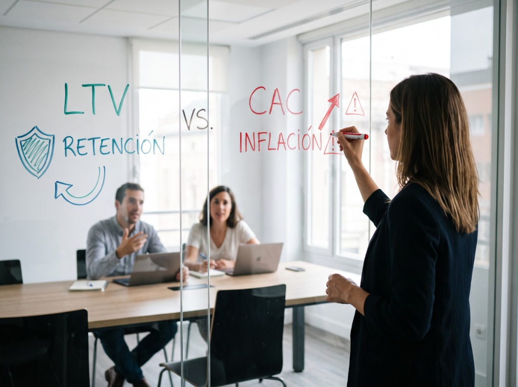 LTV vs CAC: Retención y escudo contra la inflación publicitaria